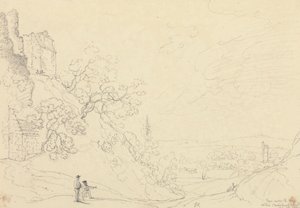 Carisbrooke Kalesi içindeki Kalenin altından, 18 Mayıs 1829 by Capt. Thomas Hastings