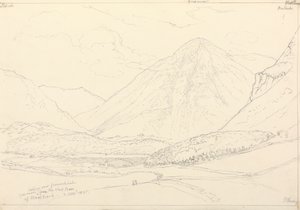 Mellbreak'in Batı Üssü'nden Grasmoor, 2 Ağustos 1835 by Capt. Thomas Hastings