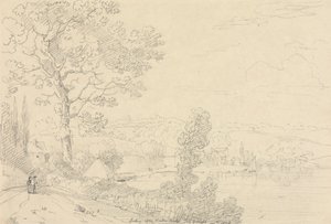 Wootton Köprüsü'ne bakıldığında, Wight Adası, Ağustos 1828 by Capt. Thomas Hastings
