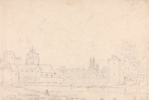 West Gate, Canterbury yakınlarındaki Stour'da by Capt. Thomas Hastings