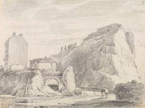 West Cliff'in bir parçası, Hastings, 8 Ekim 1820 by Capt. Thomas Hastings