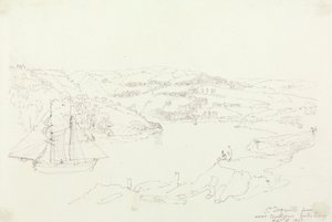 Cardigan on the Teifi'den Saint Dogmaels, 8 Eylül 1847 by Capt. Thomas Hastings