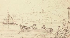 Boatmen Sketch, West Cowes, 16 Şubat 1826 by Capt. Thomas Hastings