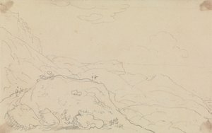 Kıyıya Yakın Uçurum ve Tepelerin Taslağı by Capt. Thomas Hastings
