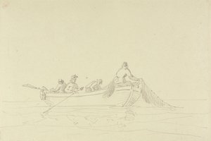 Bir Teknede Balıkçılar Taslağı by Capt. Thomas Hastings