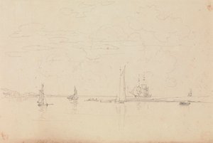 Bir Limanda Yelkenli Teknelerin Krokisi by Capt. Thomas Hastings