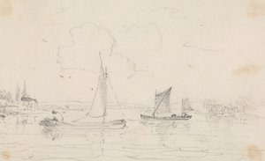 Suda İki Yelkenli Gemi Taslağı by Capt. Thomas Hastings