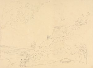 Bir Hillside Bastion Taslağı, Wight Adası by Capt. Thomas Hastings