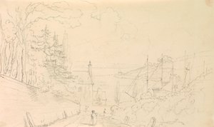 Demirlemiş Gemilerle Kıyıya İnen Bir Yolun Taslağı by Capt. Thomas Hastings