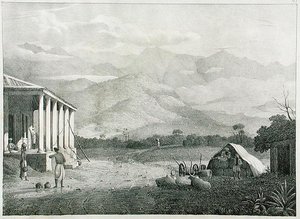 Seremoogy veya Streemoogy, Geçit, Neelgherry Dağları, View of the Neilgherries veya Blue Mountains of the Coimbetoor, Güney Hindistan, Kaptan McCurdy tarafından, 1830