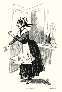 Dickens karakteri: Bayan Raddle (taş) by Captain Edward Henry Handley Read