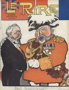 Fransa Cumhurbaşkanı Loubet ve Kral Edward VII. Le Rire için İllüstrasyon