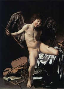 Almanca: Amor als Sieger Amor Vincit Omnia by Caravaggio
