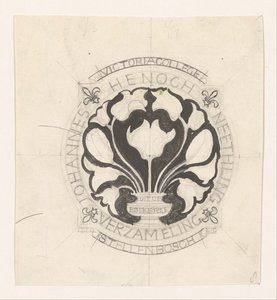 Johannes Henoch Neethling'in bir exlibris'i için tasarım by Carel Adolph Lion Cachet