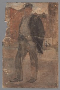 Sert kap ile duran adam by Carel Adolph Lion Cachet