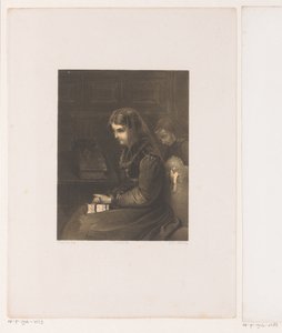 Kucağında İncil olan peçeli kadın by Carel Christiaan Antony Last
