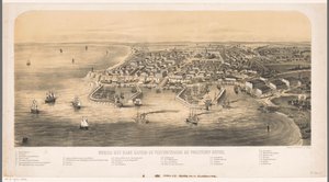 Odessa Limanı Odessa, limanları ve tahkimatlarıyla kuş bakışı (nesne üzerindeki başlık) by Carel Christiaan Antony Last