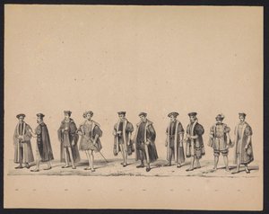 Utrecht Öğrencilerinin Maskeli Balosu, 1846 (levha 19) İspanya Prensi II. Philip