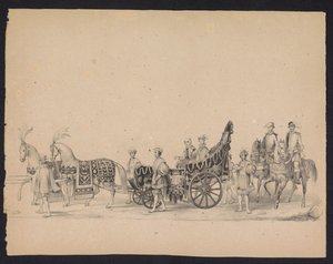 Utrecht Öğrencilerinin Maskeli Balosu, 1846 (levha 8) İspanya Prensi II. Philip
