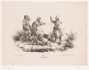 Rustende jager Pictura (nesne üzerinde seri başlığı) by Carel Christiaan Antony Last