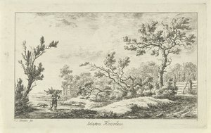 odun toplayıcı Buyten Haarlem (nesne üzerindeki başlık) Manzaralar (a-f) (dizi başlığı) by Carel Lodewijk Hansen