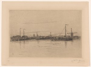 Dordrecht'in görünümü by Carel Nicolaas Storm van 