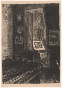 Bir oturma odasının iç kısmı by Carel Nicolaas Storm van 