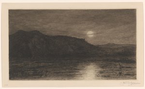 Villa Caprera'da ay ışığında manzara by Carel Nicolaas Storm van 