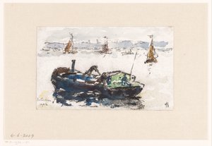 Rotterdam yakınlarındaki Maas'ın görünümü by Carel Nicolaas Storm van 