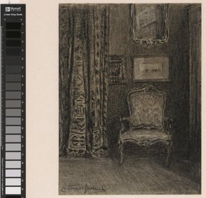 Kamerinterieur de Rue du Trône 190 te Brussel by Carel Nicolaas Storm van 