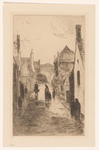 Katwijk'te sokak görünümü by Carel Nicolaas Storm van 