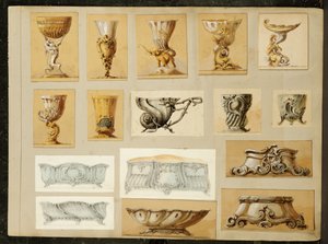 Tasarım seçimi, Carl Faberge Evi (kart üzerinde beyaz ve altın ile güçlendirilmiş kurşun kalem ve sulu boya)