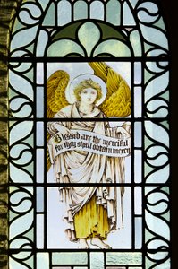 Betws Bledrws, St Bledrws, Shrigley & Hunt (1873-1982), Carl Almquist, Parşömenli Melek, 1887 by Carl Almquist