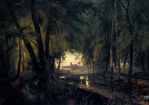 Spandau yakınlarındaki orman yolu, 1835
