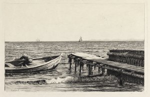 Köprünün yanındaki tekne by Carl Bloch
