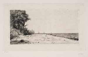 Zelanda'nın kuzey kıyısından. Hornbæk çiftliği by Carl Bloch