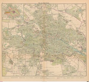 Berlin şehrinin planı by Carl Diercke