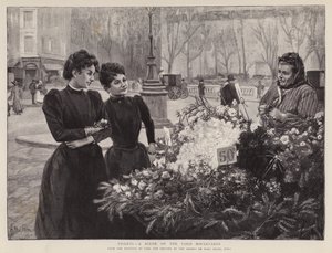 Menekşeler - Paris Bulvarlarında bir sahne, Champs de Mars salonunda resim, Paris (lito) by Carl Ernest von Stetten