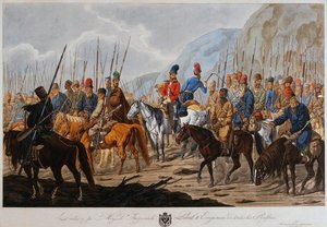 Rus Kazakları Mart, c1800. by Carl Ernst Christoph Hess