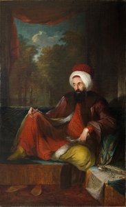 ""Yusuf Agah Efendi Portresi (1744-1824)"" Carl Frederik von Breda (1759-1818) tablosu 18. yüzyıl Tuval üzerine yağlı boya Dim 240x148 cm Pera Müzesi, İstanbul