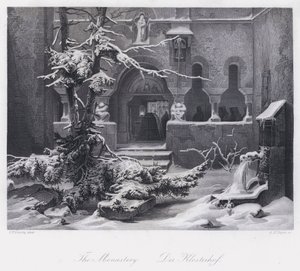 Manastır (gravür) by Carl Friedrich (after) Lessing