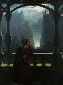 Ay Işığında Şövalyeler Kalesi, 1817. by Carl Friedrich Hampe