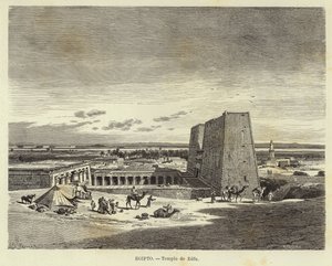Egypt - Temple of Edfu  by Carl Friedrich Heinrich Werner