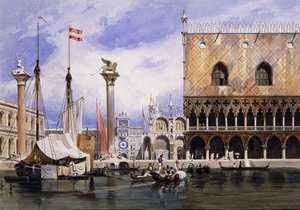 Piazzetta di San Marco, Venedik, 1839 by Carl Friedrich Heinrich Werner