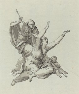 Bir Kadını Takip Eden Ölüm by Carl Gotthard Langhans