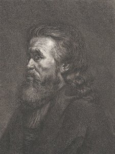 Sakallı yaşlı bir adamın portresi, ca. 1767-1807. by Carl Gottlieb Rasp