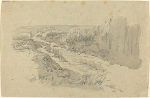 Leipzig yakınlarındaki Tarlalardan Geçen Bir Yol by Carl Gustav Carus