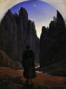 Kaya vadisinde hacılar. 1820 civarında by Carl Gustav Carus