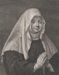 Dua eden bir rahibenin portresi, ca. 1771. by Carl Guttenberg