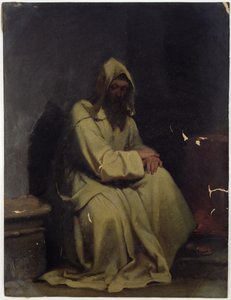 Oturan Bir Keşiş Portresi, 1847 (kağıt üzerine yağlı boya)